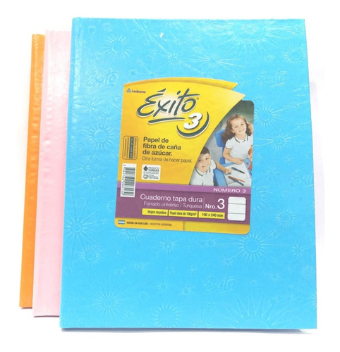 Cuaderno Exito 3 Rayado /Cuadriculado 48 hojas varios colores