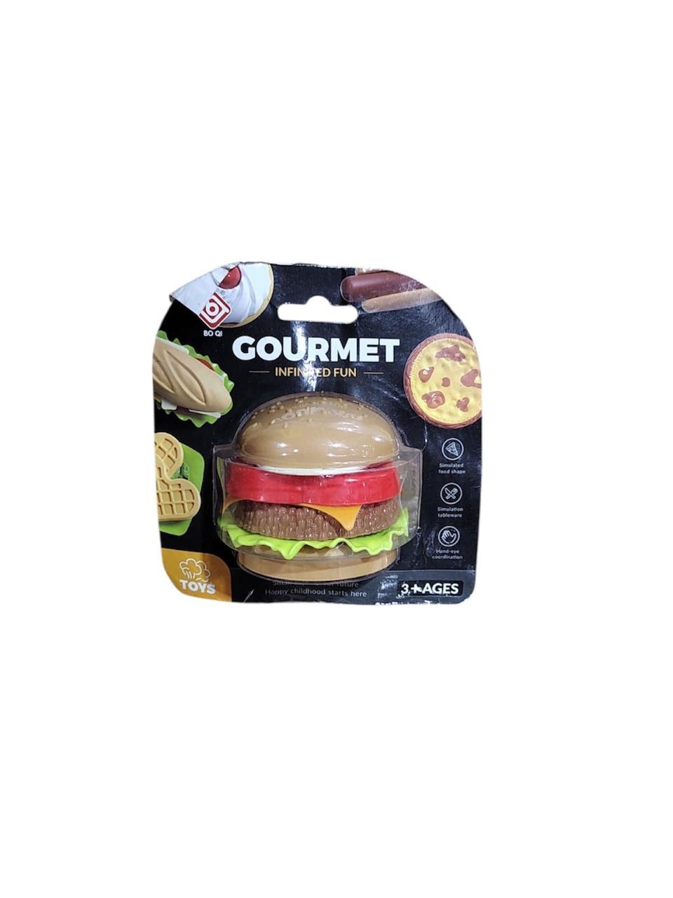 HAMBURGUESA PLASTICA COMPLETA EN BLISTER