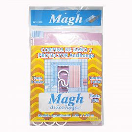 Cortina Con Protector Con Ganchos 1,80×1,80mts magh