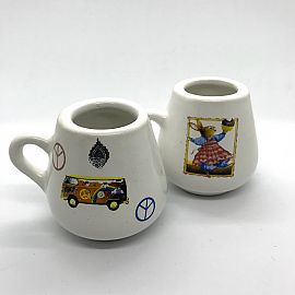 Mate estampado SM  cerámica  7.5x8cm