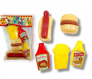 KIT FAST FOOD SET X8 PIEZAS- EN BOLSA- MEDIDA-7X10CM