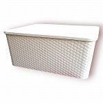 CANASTO RATTAN GIGANTE CON TAPA PLASTICO OFERTA X 3 UNIDADES(58X48X24CM)