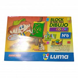 BLOCK DE DIBUJO N6 24 HOJAS COLOR LUMA